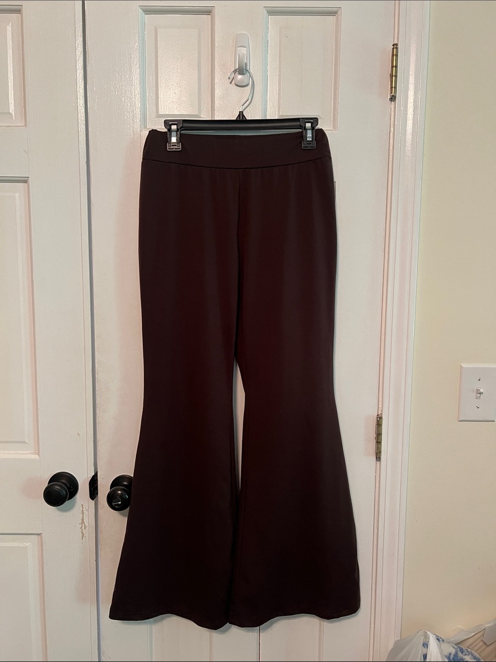 SHEIN Chocolate Flared High-Rise Leggings